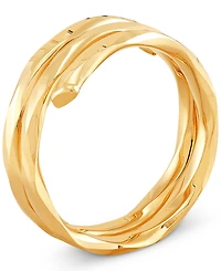 Polished Coil Statement Ring in 10k Gold