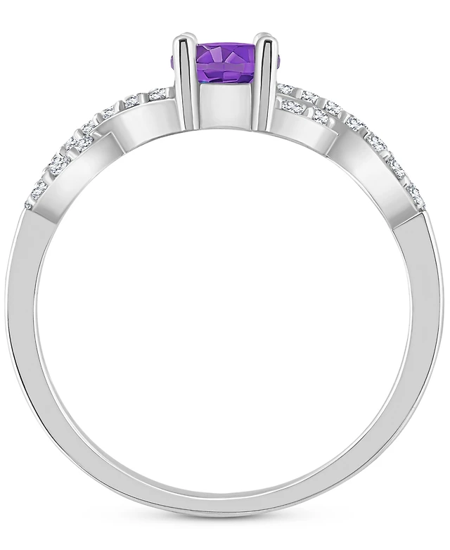 Macy's Rhodolite Garnet (1-1/2 White Topaz (3/8 Oval