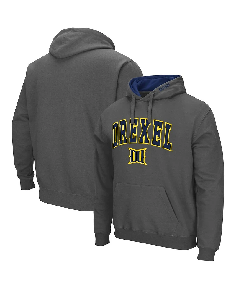 Men's Drexel Dragons Arch and Logo Pullover Hoodie