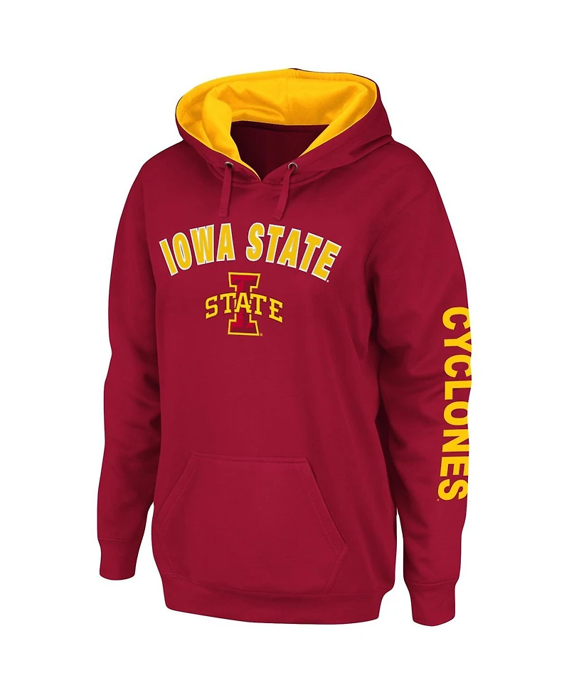 Women's Cardinal Iowa State Cyclones Loud and Proud Pullover Hoodie