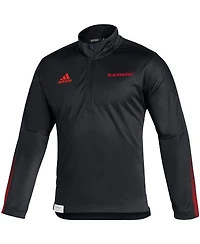 Men's Black Chicago Blackhawks Prime Blue Quarter-Zip Jacket