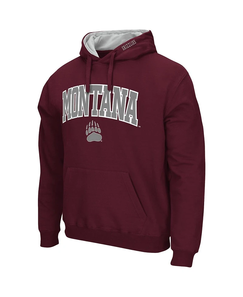 Men's Montana Grizzlies Arch and Logo Pullover Hoodie