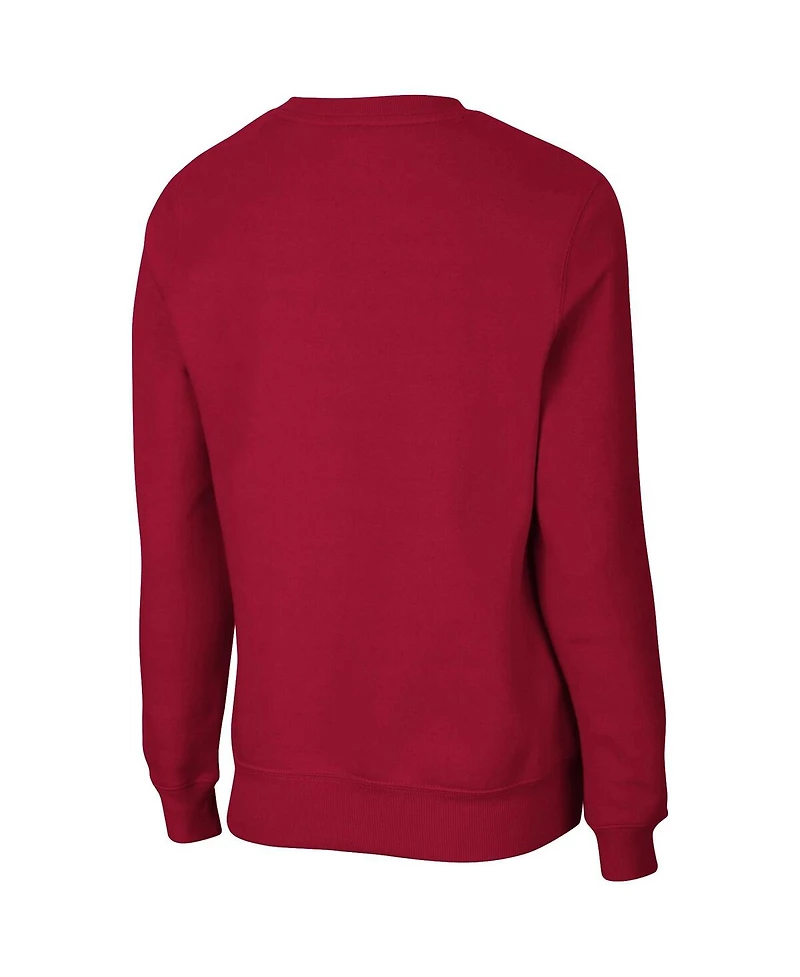 Women's Cardinal Arkansas Razorbacks Campanile Pullover Sweatshirt