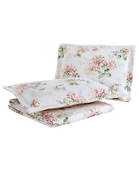 Laura Ashley Honeysuckle Cotton Reversible 3-Pc. Quilt Set, Full/Queen