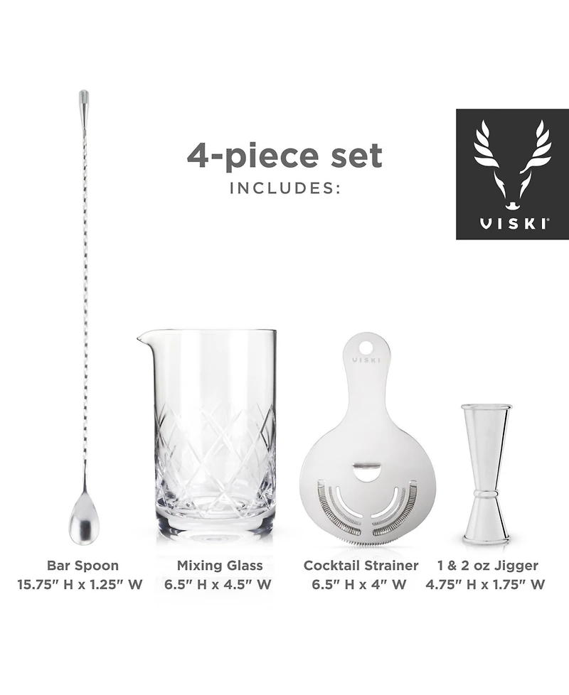 Viski Barware Tool Set, 4 Piece