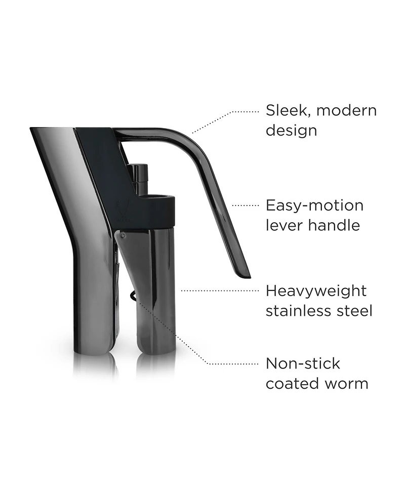 Viski Gunmetal Heavyweight Lever Corkscrew