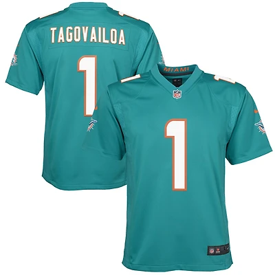 Nike Big Boys and Girls Tua Tagovailoa Aqua Miami Dolphins Game Jersey