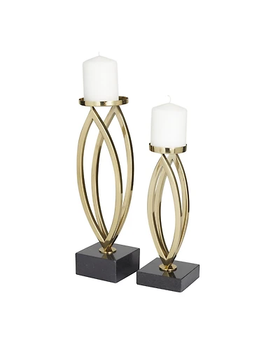 Stainless Steel Candle Holder, Set of 2