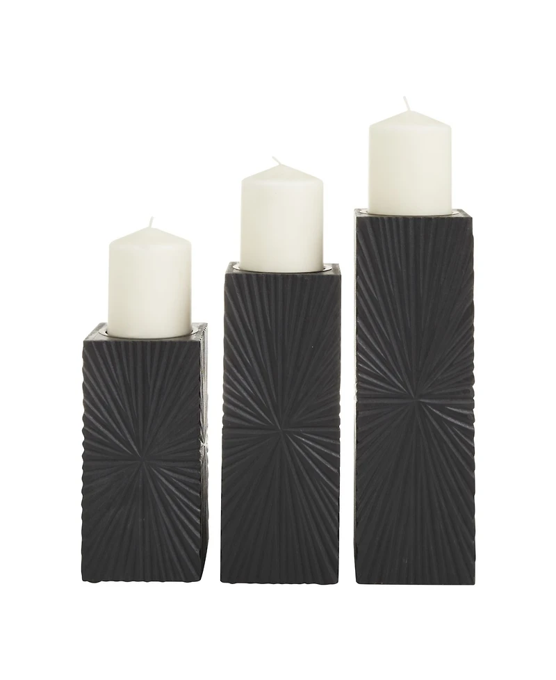 CosmoLiving by Cosmopolitan Mdf Contemporary Candle Holder, Set of 3