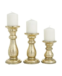 Wood French Country Candle Holder, Set of 3