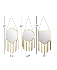 Metal Farmhouse Wall Mirror, Set of 3