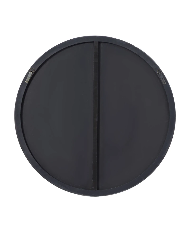 Oversized Contemporary Wood Wall Mirror, 36" x 36"