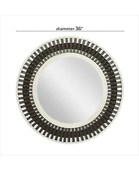 Wood Contemporary Wall Mirror, 36" x 36"