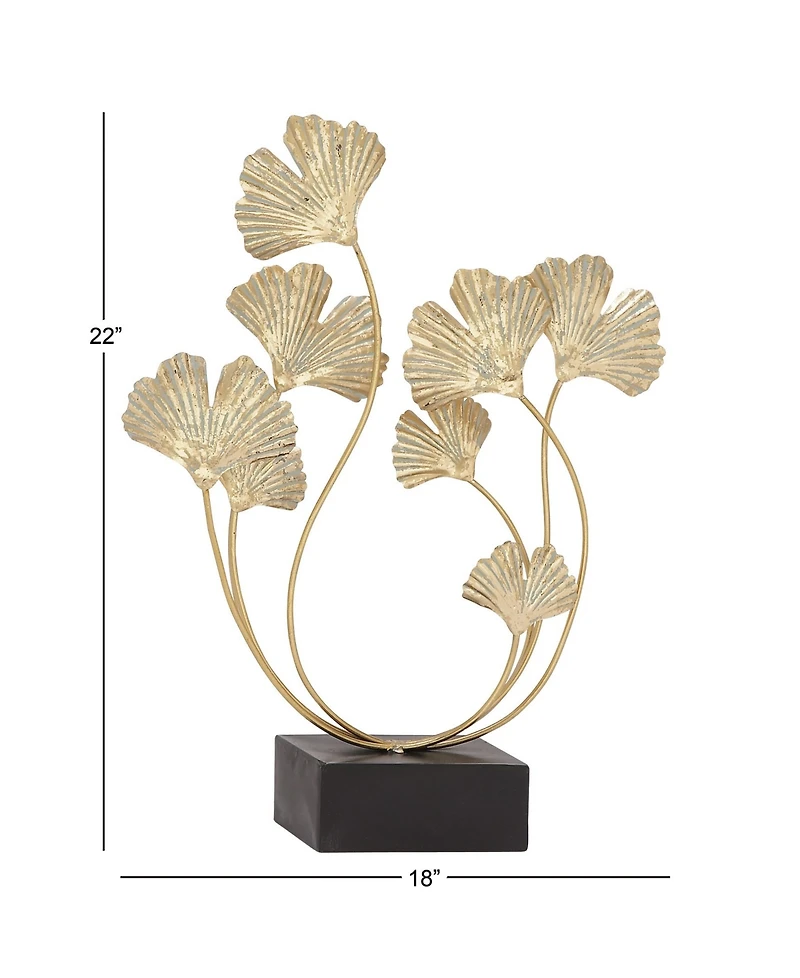 Metal Modern Nature Sculpture, 22" x 18"