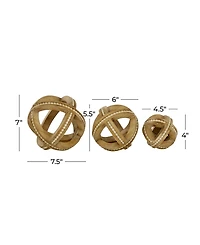 Wood Farmhouse Geometric Sculpture, Set of 3