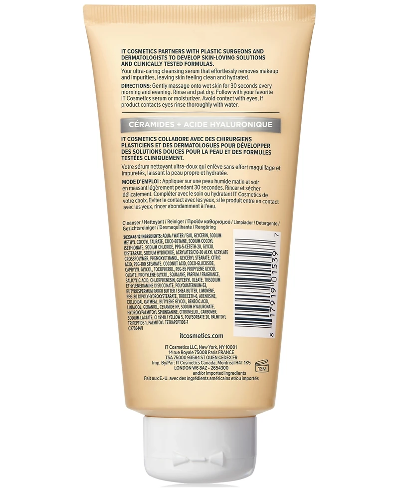 It Cosmetics Confidence in a Cleanser Hydrating Face Wash, 5 fl. oz.