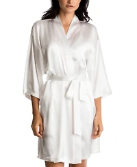 Linea Donatella Bride Satin Wrap Robe, Cami & Tap Shorts Set
