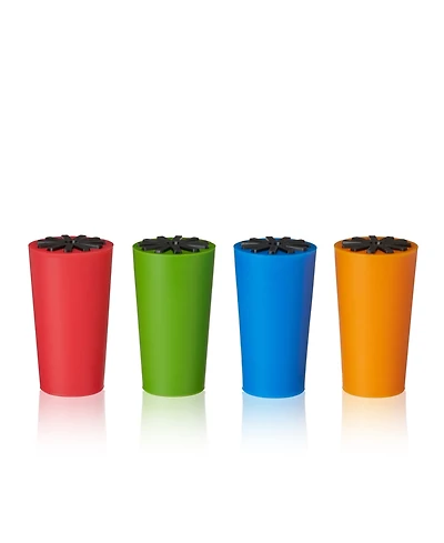 Starburst Silicone Bottle Stoppers, Set of 4