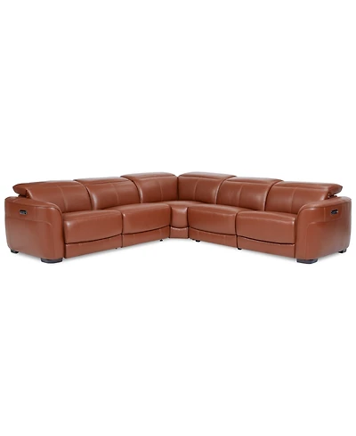 Lexanna -Pc. Leather Sectional with Power Motion Recliners