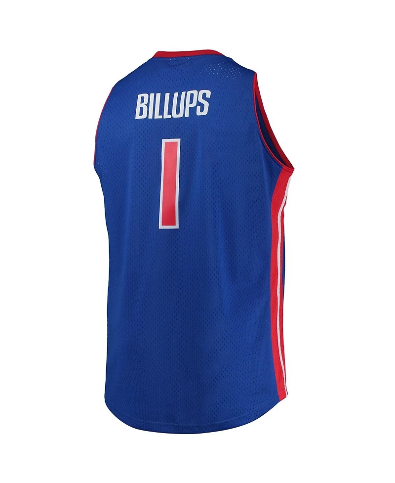 Men's Chauncey Billups Blue Detroit Pistons Big and Tall Hardwood Classics Swingman Jersey