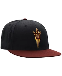 Men's Top of the World Black, Maroon Arizona State Sun Devils Team Color Two-Tone Fitted Hat