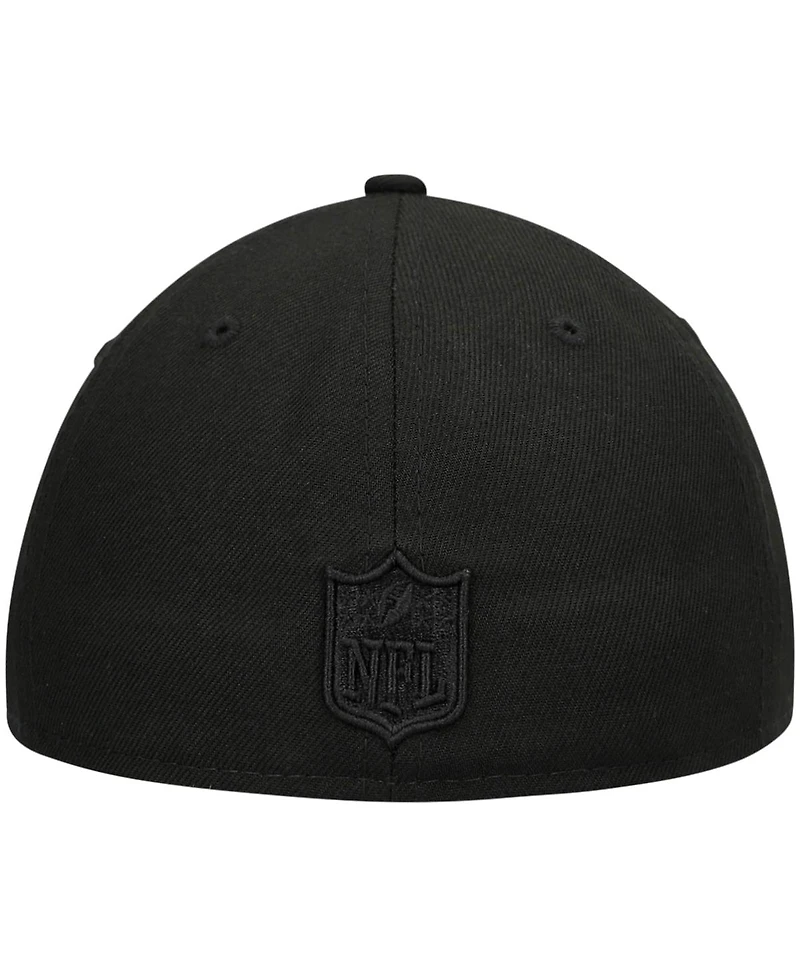 Men's Black Atlanta Falcons Alternate Logo Black on Black Low Profile 59FIFTY Ii Fitted Hat