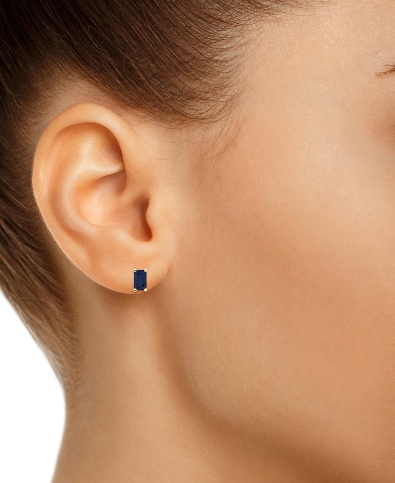 Tanzanite Stud Earrings (1/2 ct. t.w.) 14k Gold (Also Emerald, Ruby & Sapphire)