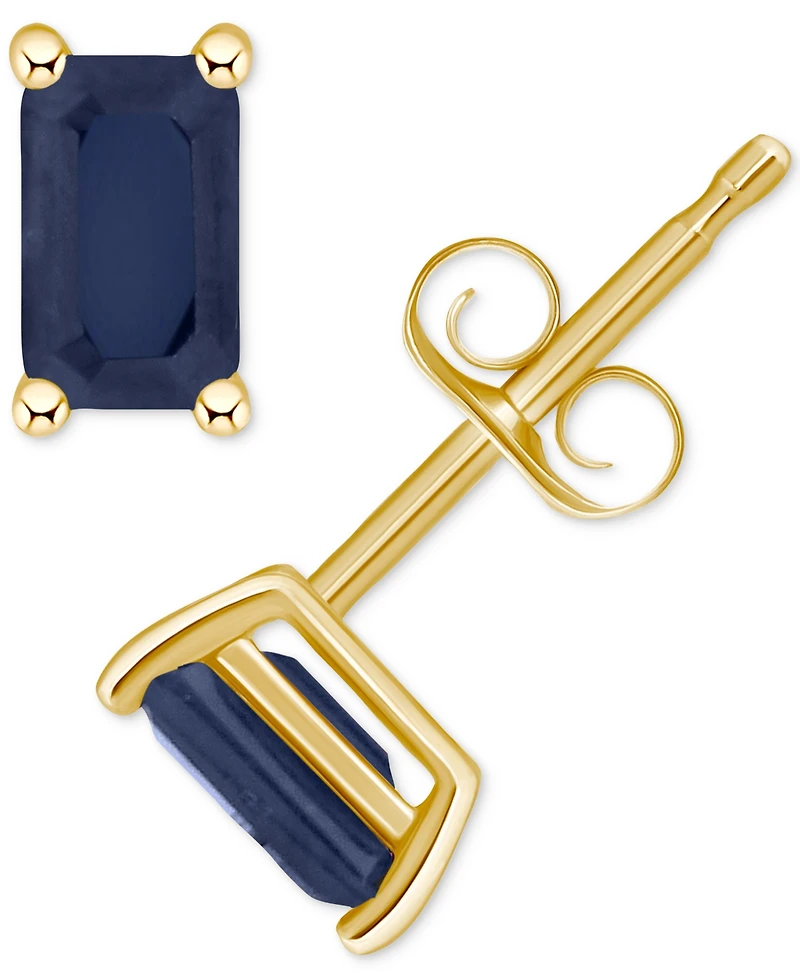 Tanzanite Stud Earrings (1/2 ct. t.w.) 14k Gold (Also Emerald, Ruby & Sapphire)
