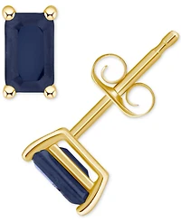 Tanzanite Stud Earrings (1/2 ct. t.w.) 14k Gold (Also Emerald, Ruby & Sapphire)