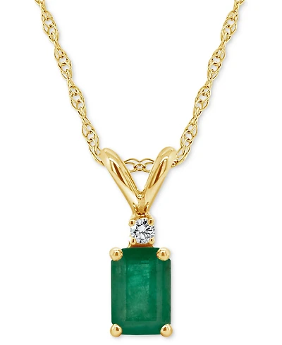 Sapphire (3/4 ct. t.w.) & Diamond Accent 18" Pendant Necklace 14k Gold (Also Ruby)