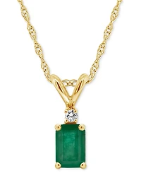 Sapphire (3/4 ct. t.w.) & Diamond Accent 18" Pendant Necklace 14k Gold (Also Ruby)
