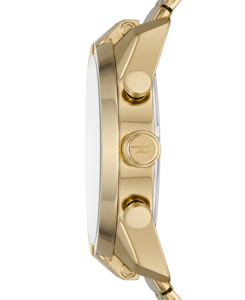 Diesel Men's Chronograph Split Gold-Tone Stainless Steel Bracelet Watch 51mm