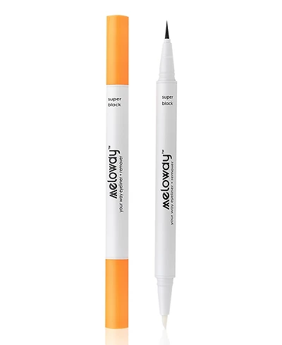 Meloway Super Black Eyeliner & Remover 2-In-1 Liquid Eyeliner With Remover Pen