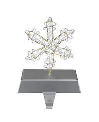 7.5" Led Lighted Wired Snowflake Christmas Stocking Holder
