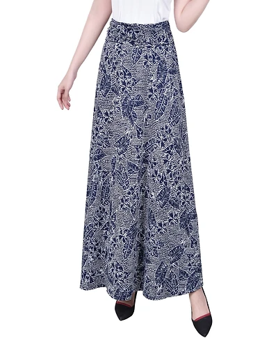 Ny Collection Petite Ring Faux Belt A Line Maxi Skirt