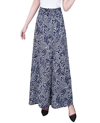 Ny Collection Petite Ring Faux Belt A Line Maxi Skirt