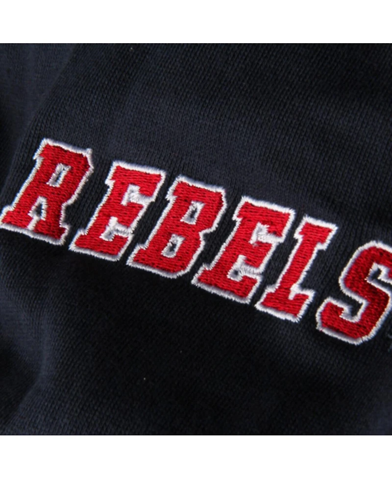 Women's Navy Ole Miss Rebels Big Logo Pullover Hoodie