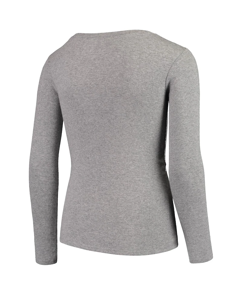 Big Boys Heathered Gray Clemson Tigers Long Sleeve T-shirt and Pant Sleep Set