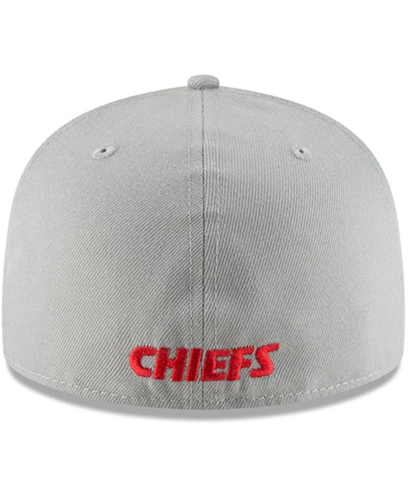 Men's Gray Kansas City Chiefs Omaha 59FIFTY Hat