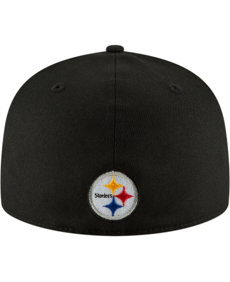 Men's Black Pittsburgh Steelers Omaha 59FIFTY Hat