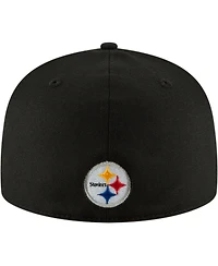 Men's Black Pittsburgh Steelers Omaha 59FIFTY Hat