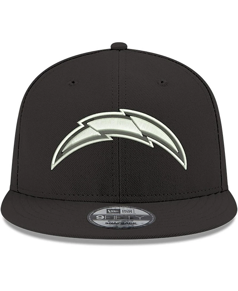 Men's Black Los Angeles Chargers B-Dub 9FIFTY Adjustable Snapback Hat