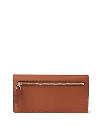 Lauren Ralph Crosshatch Leather Slim Snapped-Closure Wallet