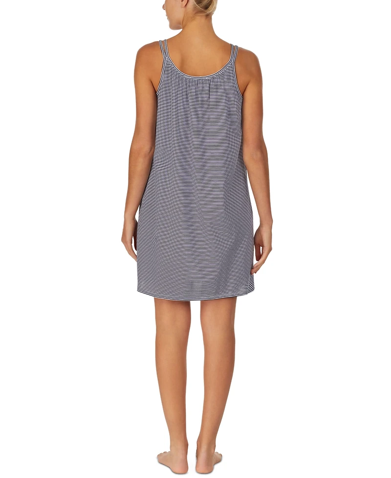 Lauren Ralph Cotton Knit Double-Strap Nightgown