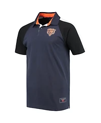 Men's Tommy Hilfiger Navy, White Chicago Bears Holden Raglan Polo Shirt