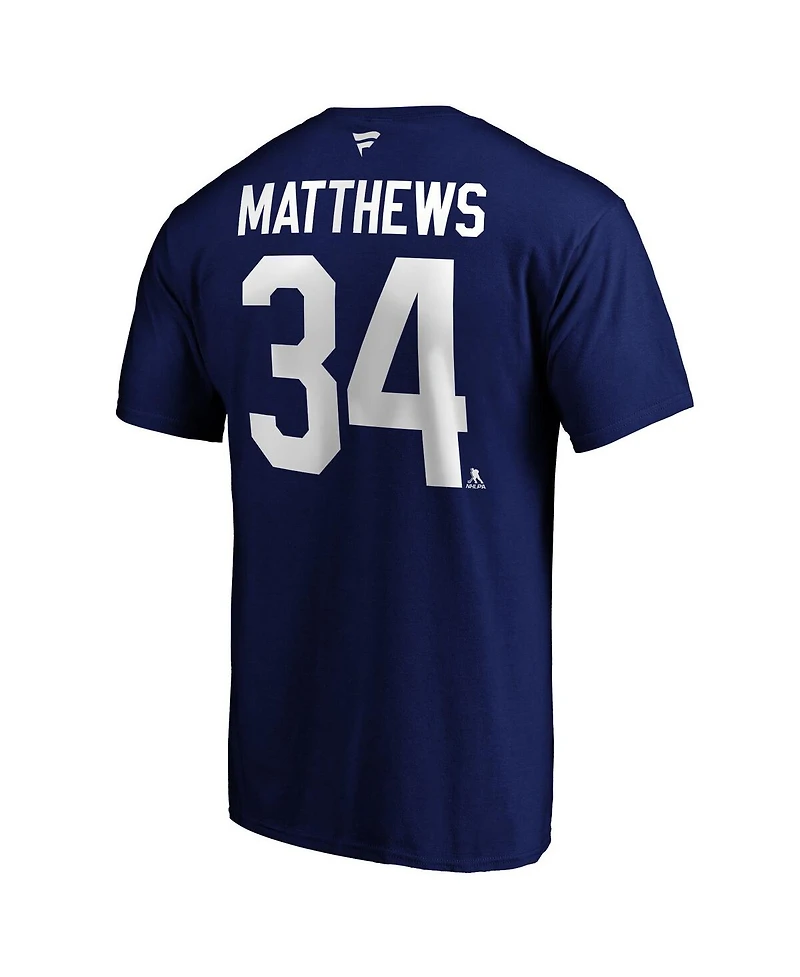 Men's Fanatics Auston Matthews Blue Toronto Maple Leafs Big and Tall Name and Number T-shirt