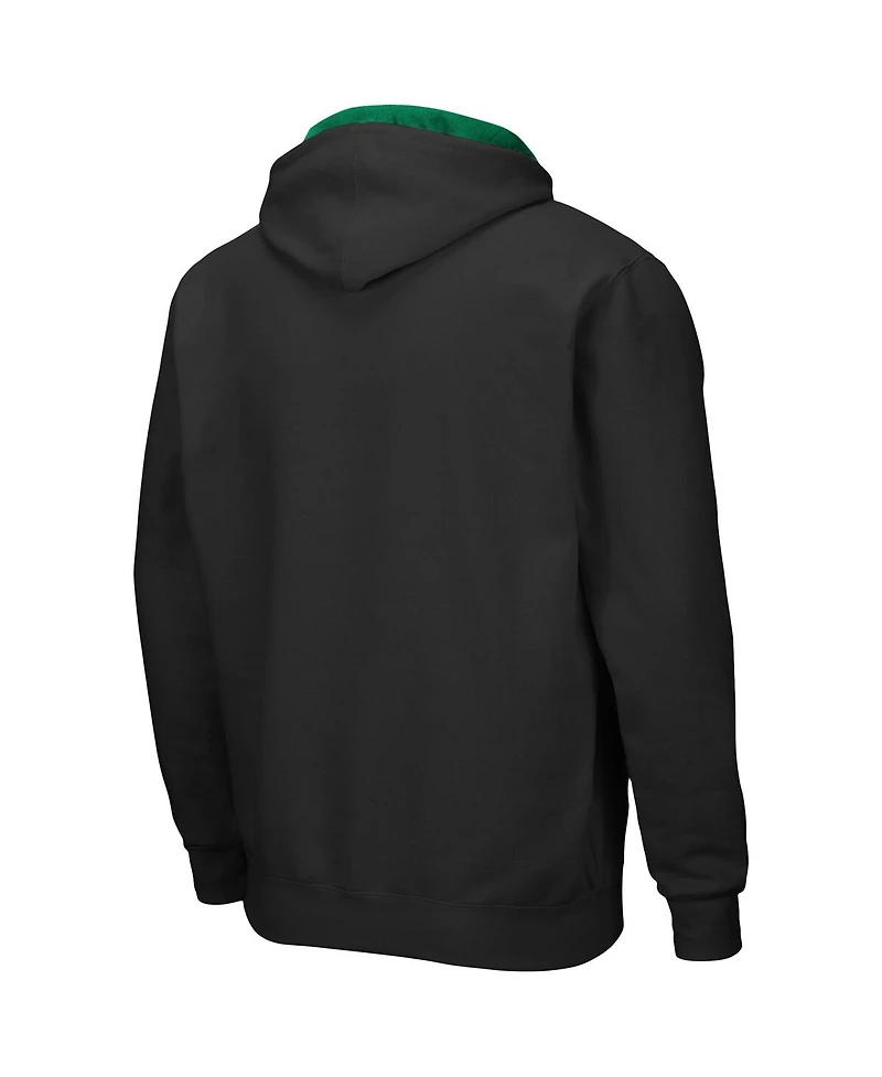 Men's Colosseum Black Oregon Ducks Arch and Logo 3.0 Full-Zip Hoodie