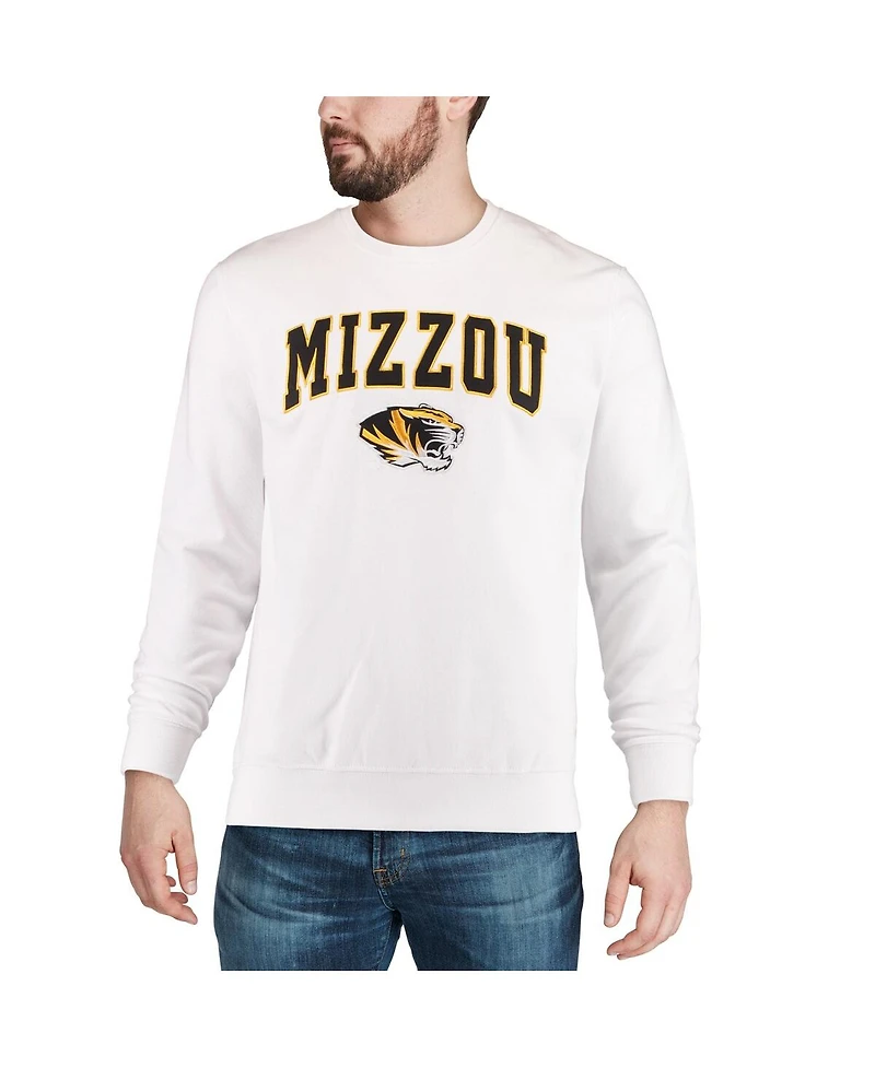 Colosseum Men's Missouri Tigers Arch & Logo Crew Neck Sweatshirt