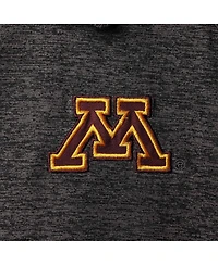 Men's Colosseum Heathered Black Minnesota Golden Gophers Big and Tall Down Swing Polo Shirt