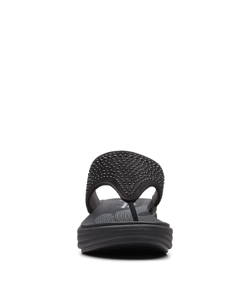 Clarks Women's Cloudstepper Drift Jaunt Wedge Sandals